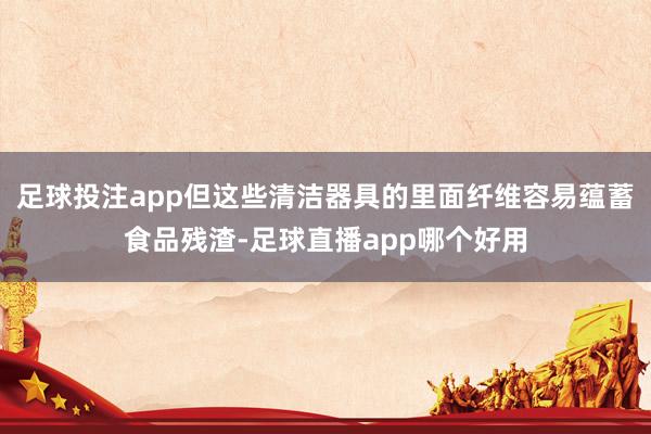 足球投注app但这些清洁器具的里面纤维容易蕴蓄食品残渣-足球直播app哪个好用