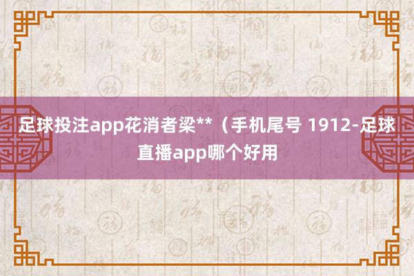 足球投注app花消者梁**（手机尾号 1912-足球直播app哪个好用